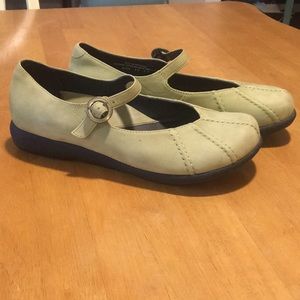 Dansko Sage Green Suede Mary-Jane Shoes